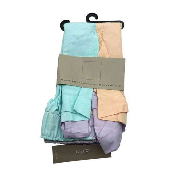 J.Crew 100% Cotton Colorblock Woven 4" Boxer Shorts for Men Colorful L - Picture 2 of 5